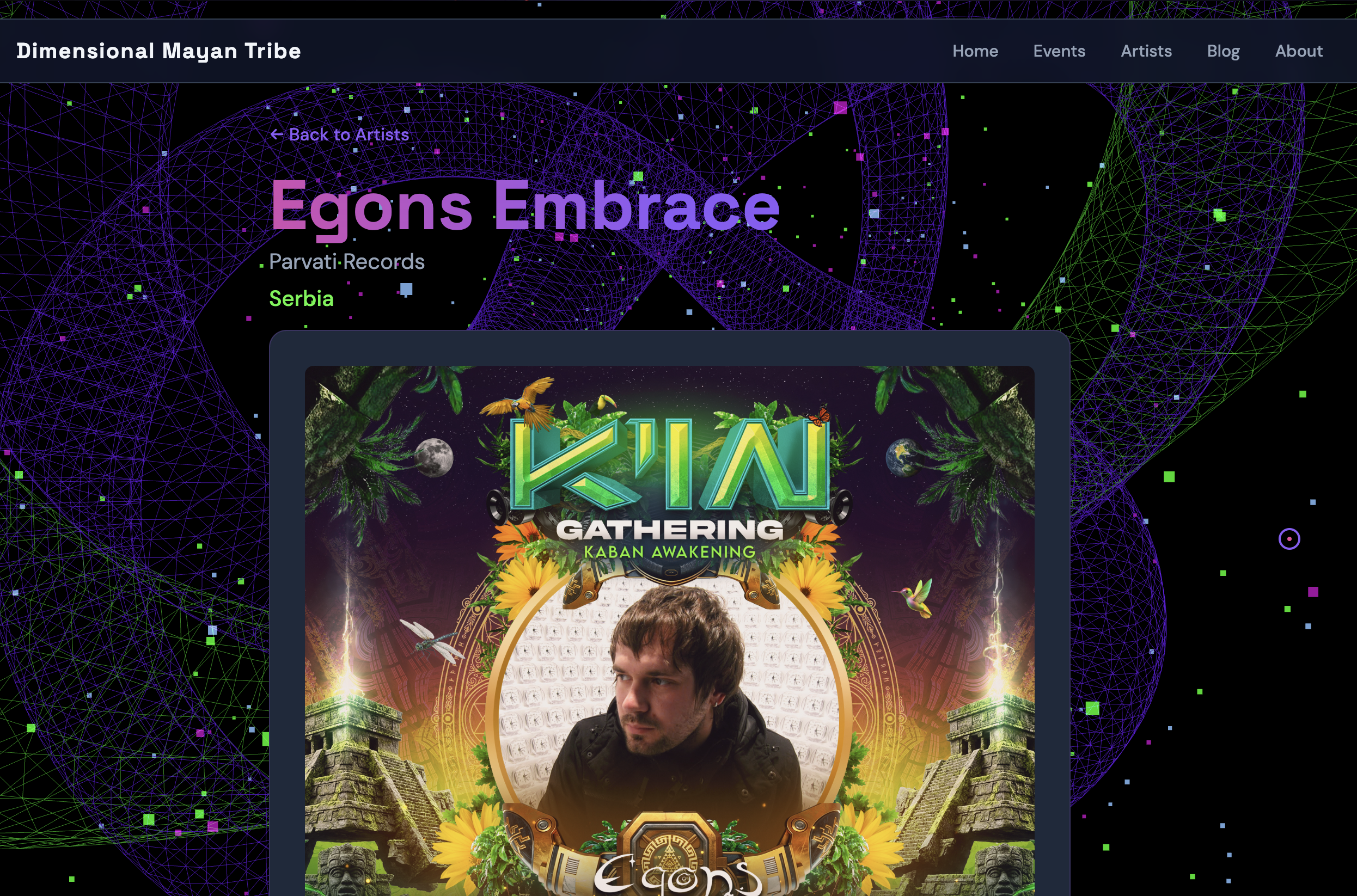 Artist profile example